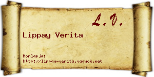 Lippay Verita névjegykártya
